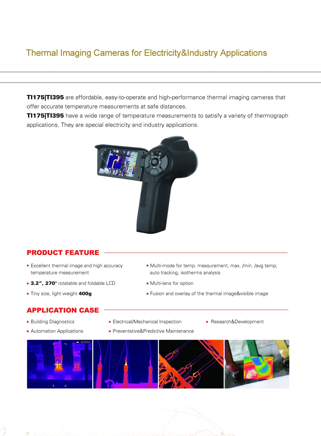 Thermal Imager for Industrial, Thermal Imaging Camera for Electrical & Industrial IR Camera