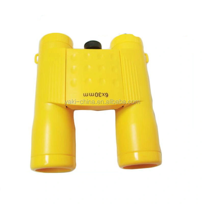 6X30 Customized Yellow Color Foldable Kids Binoculars Mini Fixed Focus