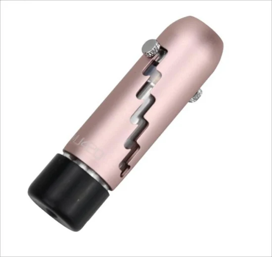 Accessorio per fumatori con piccolo portasigarette in metallo per tubo di vetro con piccolo telescopio