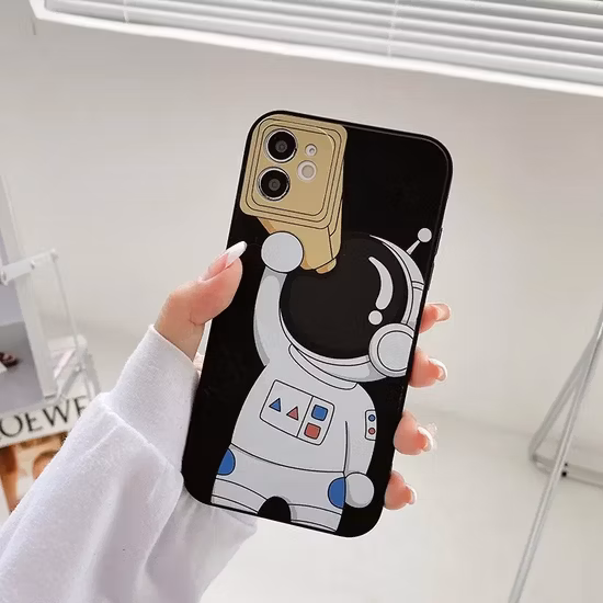 Custodia morbida per telefono TPU creativo con telescopio astronauta creativo per iPhone 11 12 13PRO Max 14max